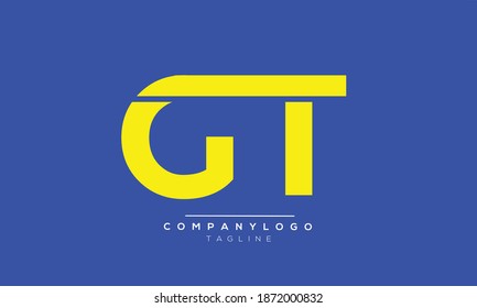 GT initials monogram letter text alphabet logo design