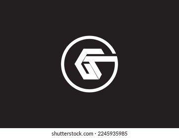 GT Letter Logo Design with Creative Modern Logo Design