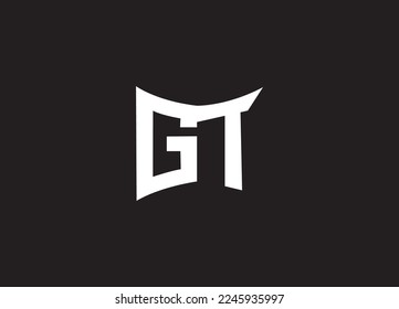 Diseño de logotipo de carta GT con diseño de logotipo moderno creativo