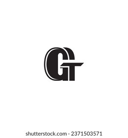 plantilla de diseño de logotipo de letras GT