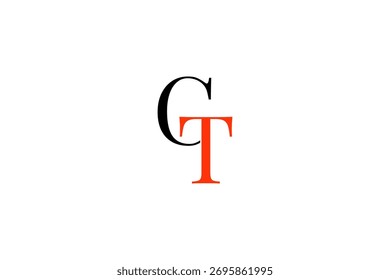 Vector de diseño de logotipo de carta GT