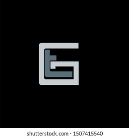 GT Letter monogram with abstrac concept style design