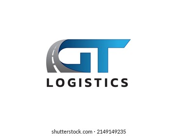 GT Logistics highway logo template