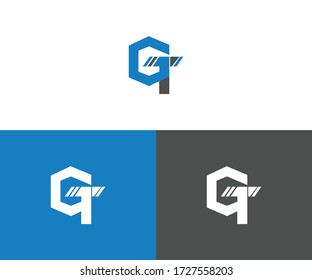 gt logo design vector format
