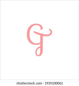 GT logo design vector sign
