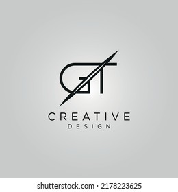 GT logo design vector template