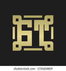 GT Logo-Monografie mit Design-Vorlage für eine Linie