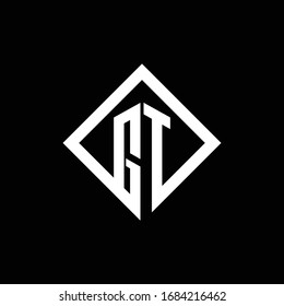 GT logo monogram with square rotate style design template