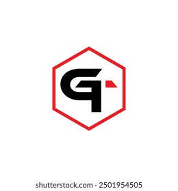 GT monogram logo design vector