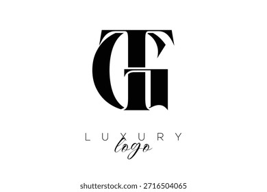 GT Serif Letter Monogram Typography Logo for Elegant Premium Branding Identity