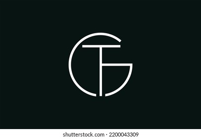 GT or TG Abstract initial monogram letter alphabet logo