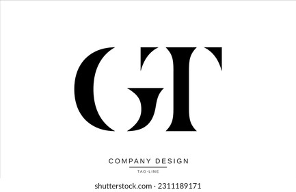 GT, TG, Abstract Letters Logo Monogram