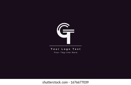 GT or TG letter logo. Unique attractive creative modern initial GT TG G T initial based letter icon logo