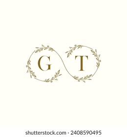 GT wedding infinity in elegant monogram with high quality professional design that will print well