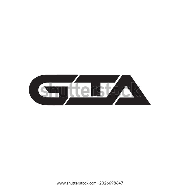 Gta Monogram Initial Letters Logo Design Stock Vector (Royalty Free ...