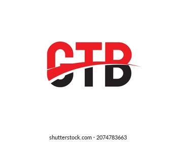 GTB Letter Initial Logo Design Vector Illustration