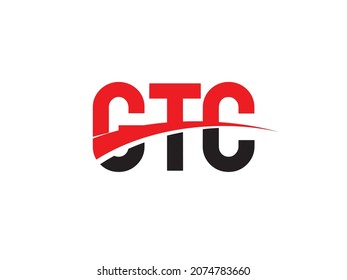 GTC Letter Initial Logo Design Vektorgrafik