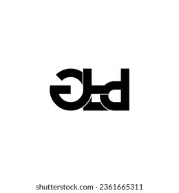gtd initial letter monogram logo design