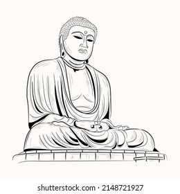 Gte your hands on this hand drawn illustration of amida buddha 

