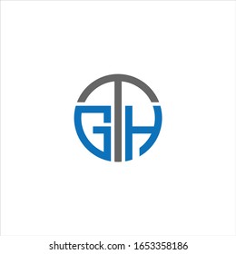 Gth Tgh Unique Circle Logo Design Stock Vector (Royalty Free ...