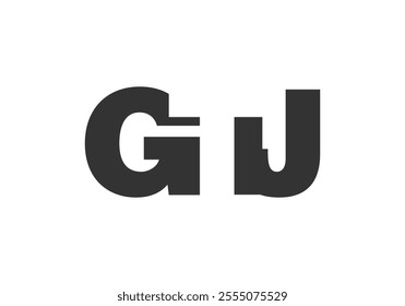 GTJ logo design. Initial letter G T J bold font style for tech startups, consulting, corporate branding. Creative company name, headlines typography identity, trendy logotype. Vector illustration.