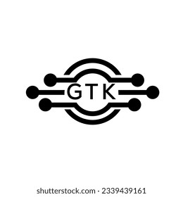 GTK letter logo. GTK best white background vector image. GTK Monogram logo design for entrepreneur and business.	
