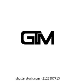 gtm letter initial monogram logo design