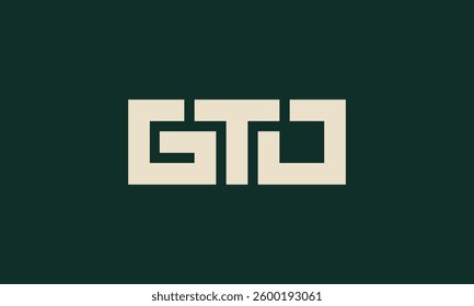 GTO monogram vector logo design