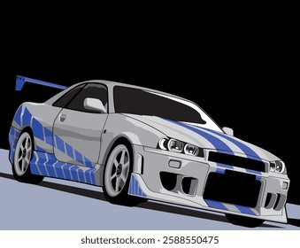 gtr
a car that is usually used in film making or other things.
This design is very suitable for fans of fast car films.
This image is very suitable for use as wallpaper, billboards, game icons, t-shir