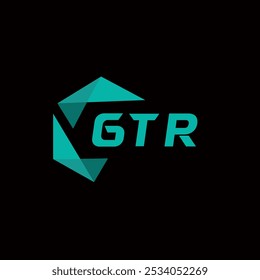 Logotipo de letra minimalista criativo GTR. Projeto de logotipo de letra alfabética de iniciais de vetor exclusivo GTR
