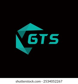 Logotipo minimalista creativo de la letra de GTS. Diseño único del logotipo de la letra del alfabeto de las iniciales del Vector de GTS

