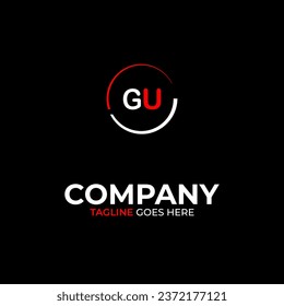 GU Creative moderne Buchstaben Logo Design Vorlage