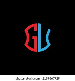 GU letter logo creative design with vector graphic, Abc simple and modern logo design.