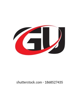 Vector de diseño de logotipo de letra GU
