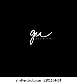 gu, gu letter logo, hand written gu logo, hand written logo