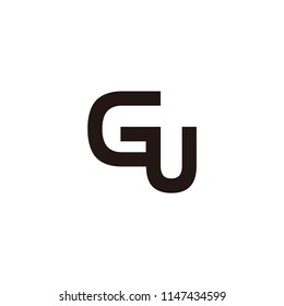 gu letter vector logo
