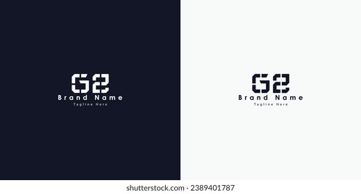 GU Letters vector logo design