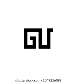 GU Diseño de Logo Moderno Simple