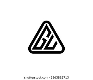GU Logo design vector template
