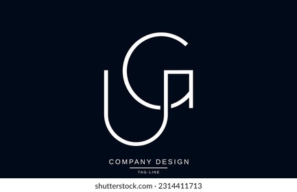 GU, UG, Abstract Letters Logo Monogram
