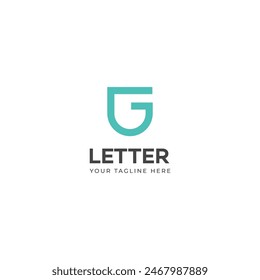 GU, UG, G letter logo design template elements. Modern abstract digital alphabet letter logo.