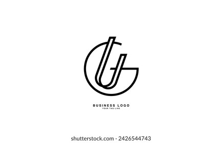 GU, UG, G, U, Letras abstractas Logo Monograma