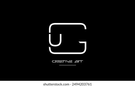 GU, UG, G, U abstrakte Buchstaben Logo Monogramm