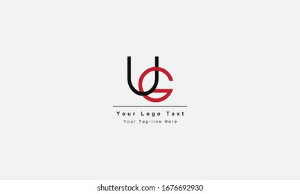 GU- oder UG-Brieflogo. Einzigartiges attraktives, kreatives, modernes Logo für das Anfangsbuchstabensymbol der GU UG G U