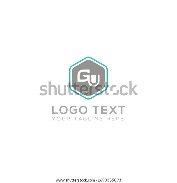 Gu Youtube Channel Logo Design Stock Vector Royalty Free 1690355893