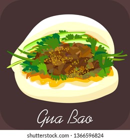 Gua bao, Pork bao, bbq pork bao, Chinese food, Taiwanese burger