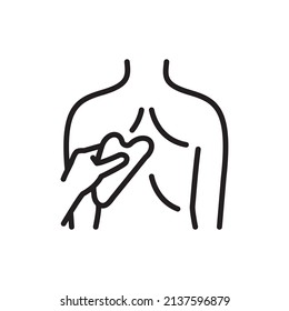 Gua Sha massage line color icon. Physiotherapy, acupuncture.