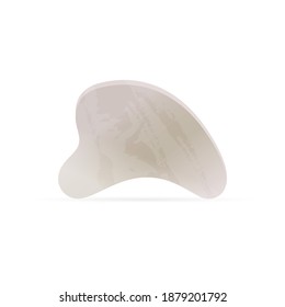 Gua Sha Stone with Marble Texture for Beauty Facial Massage Therapy. Skin Care Anti-Aging Tools. Modern Flat Vector Illustrations. Social Media Ads.