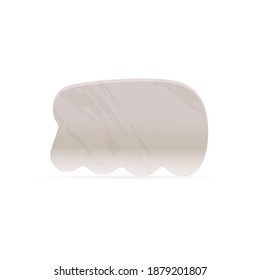 Gua Sha Stone with Marble Texture for Beauty Facial Massage Therapy. Skin Care Anti-Aging Tools. Modern Flat Vector Illustrations. Social Media Ads.