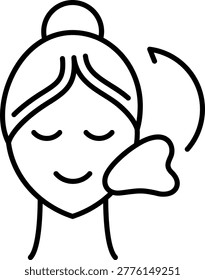 Gua Sha Tool Illustration vector Icon Design